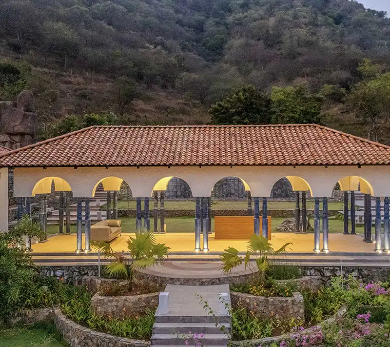 Sunset and mountain views from luxury resort in Anaikatti