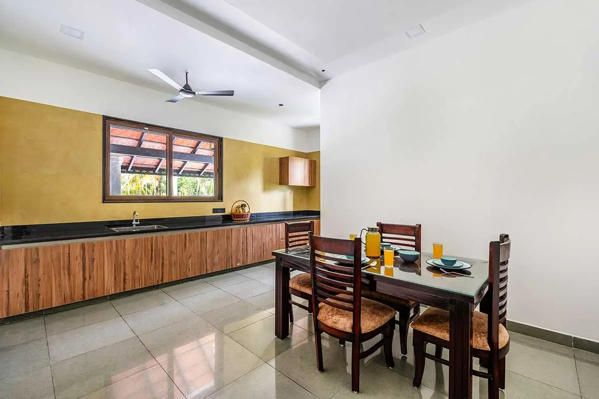 Elegant dining area at Senaro Luxury Villa for family dining and group gatherings