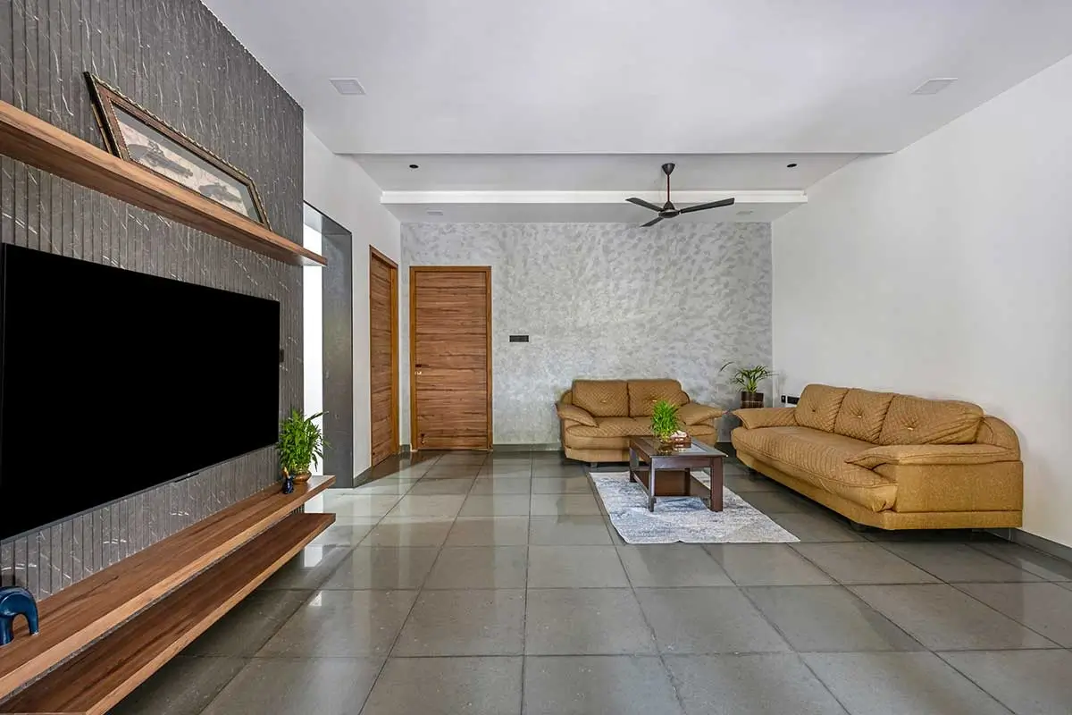 Spacious luxury hall at Senaro Private Pool Villa in Anaikatti for families and large groups