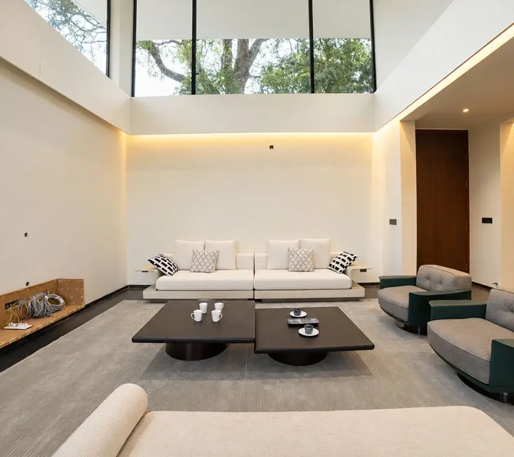 Spacious living room at Villa Ottilia, a luxury villa in Kotagiri for families