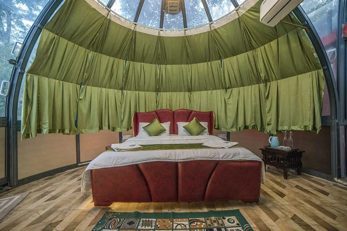 Luxury dome bedroom in Yercaud with premium amenities