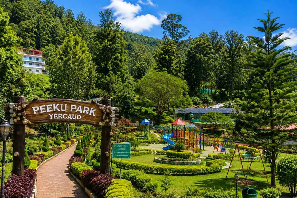 Peeku Park family attraction in Yercaud